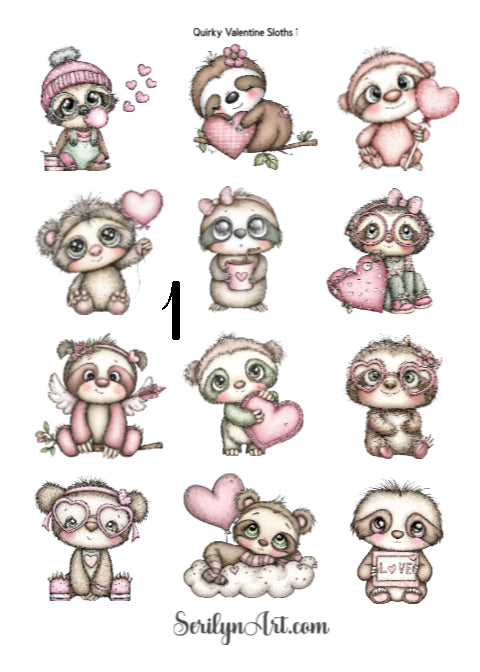 Quirky Valentine Sloths
