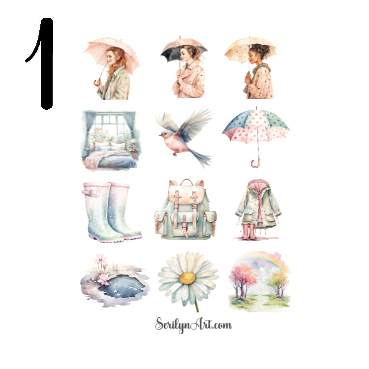 Rainy Spring Sticker Sheet