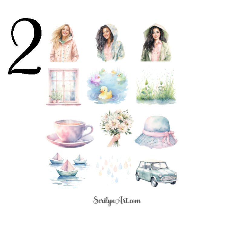 Rainy Spring Sticker Sheet