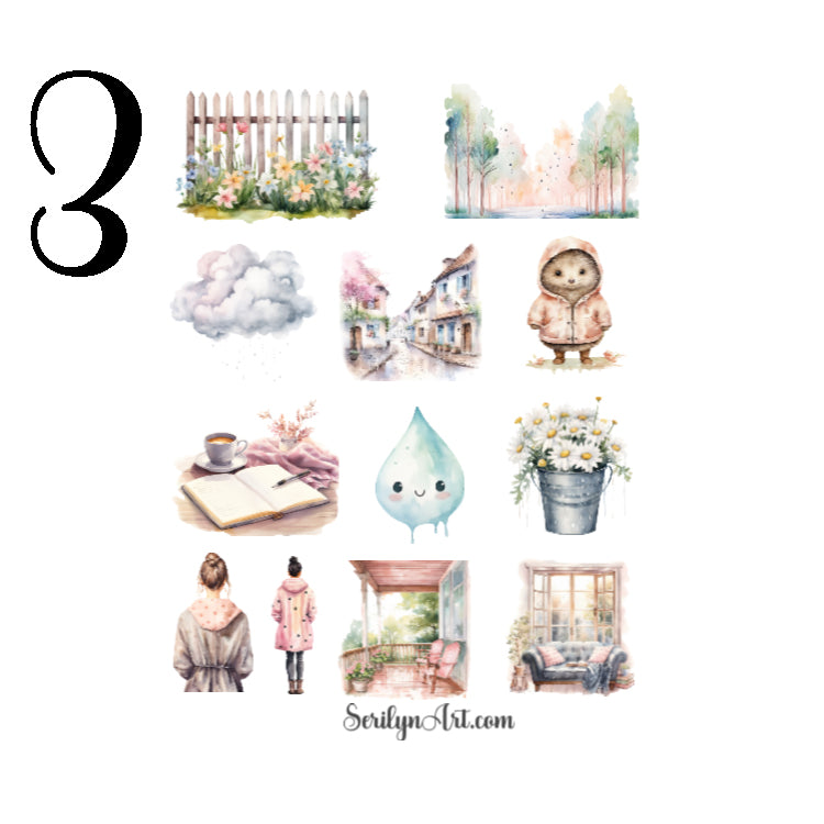 Rainy Spring Sticker Sheet