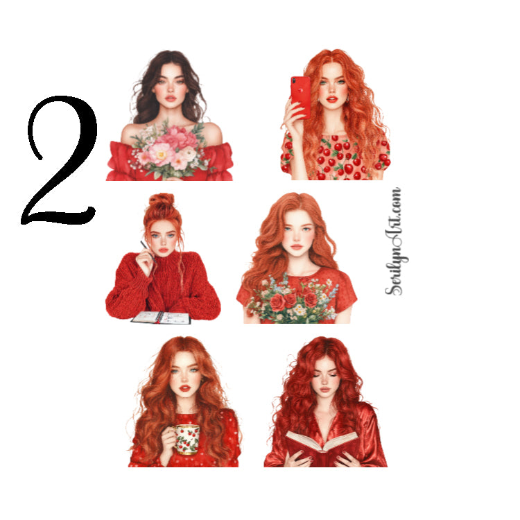 Red Cherry Planner Sticker Sheet