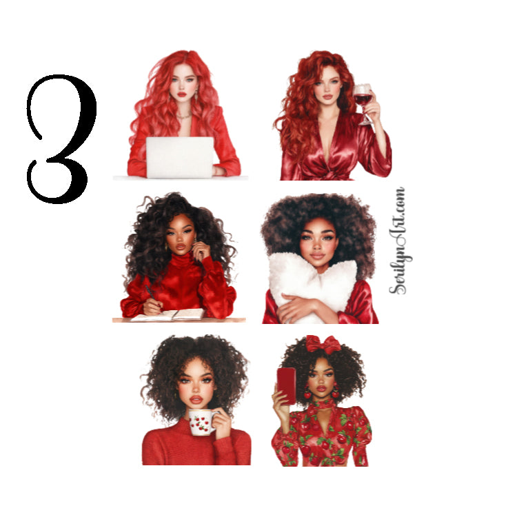 Red Cherry Planner Sticker Sheet