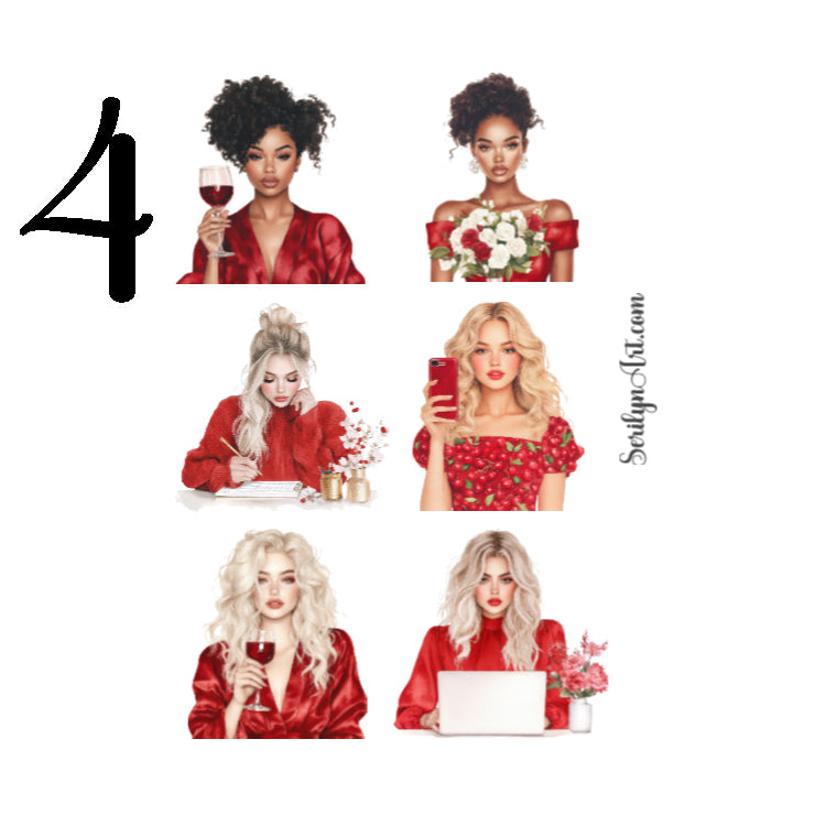 Red Cherry Planner Sticker Sheet