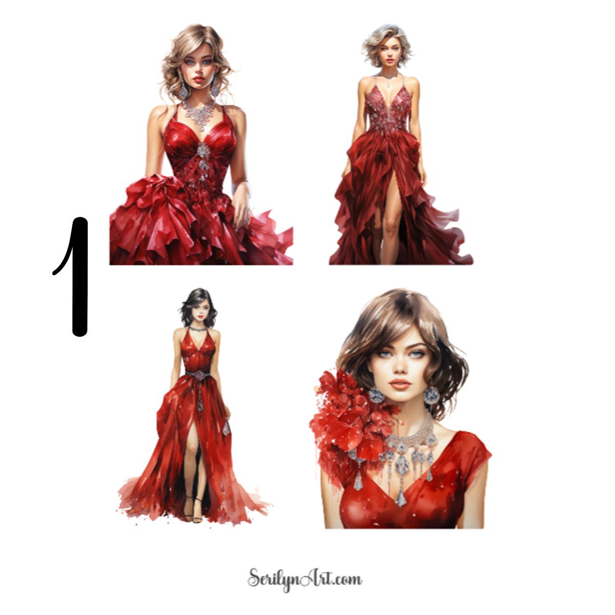 Red Dress Sticker Sheet