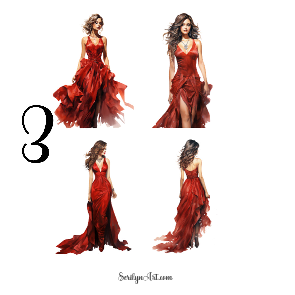 Red Dress Sticker Sheet