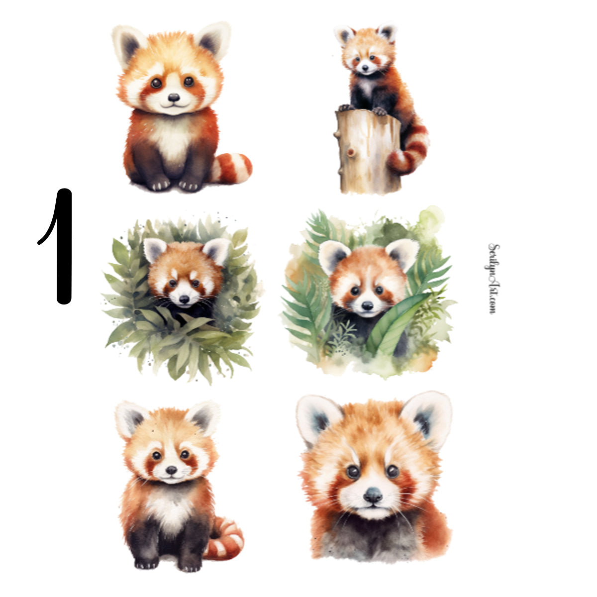 Red Pandas Sticker Sheet
