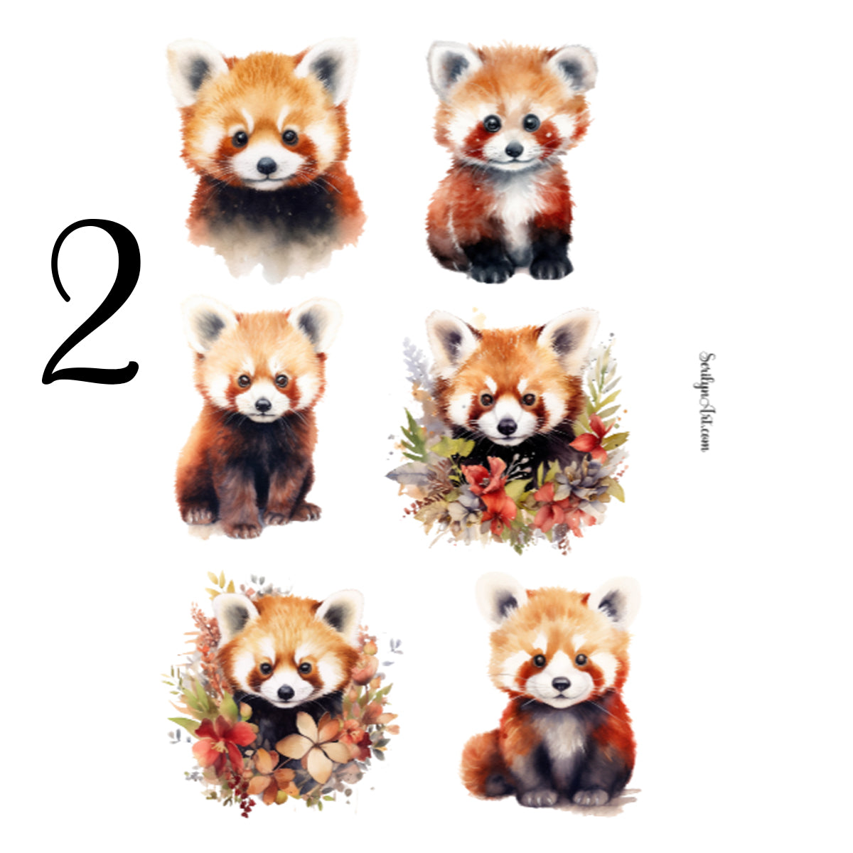 Red Pandas Sticker Sheet
