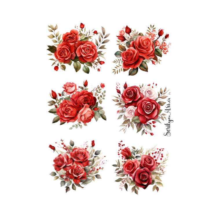Red Roses Sticker Sheet