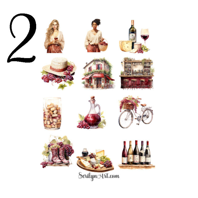 Red Wine Lover Sticker Sheet