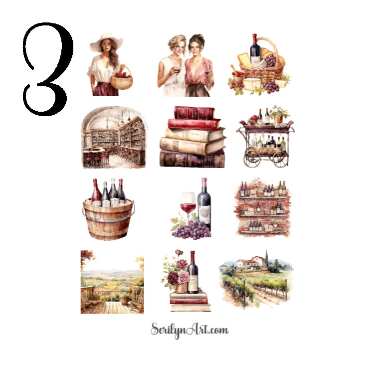 Red Wine Lover Sticker Sheet