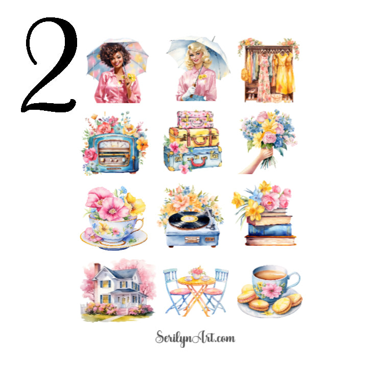 Retro Spring Sticker Sheet