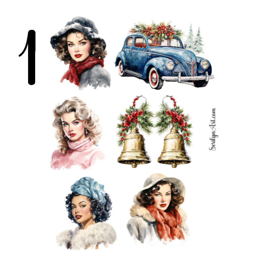 Retro Winter Sticker Sheet