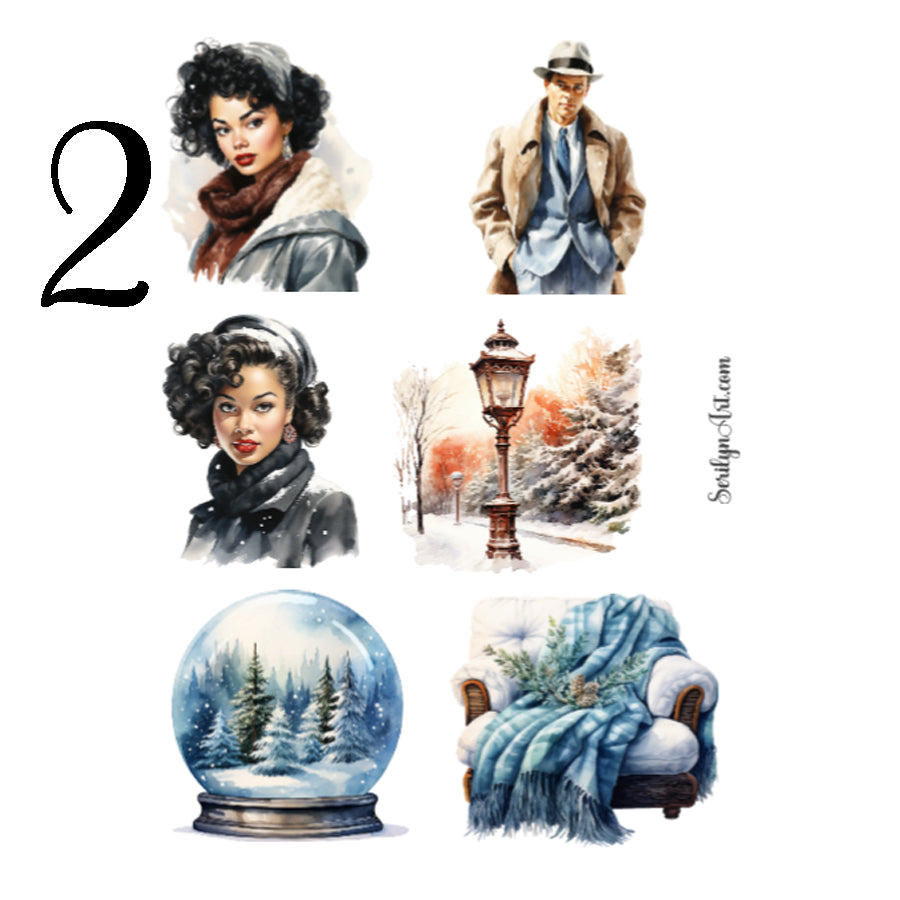 Retro Winter Sticker Sheet