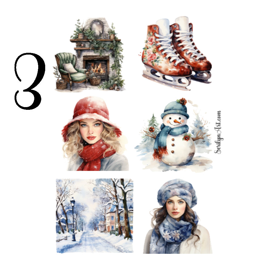 Retro Winter Sticker Sheet