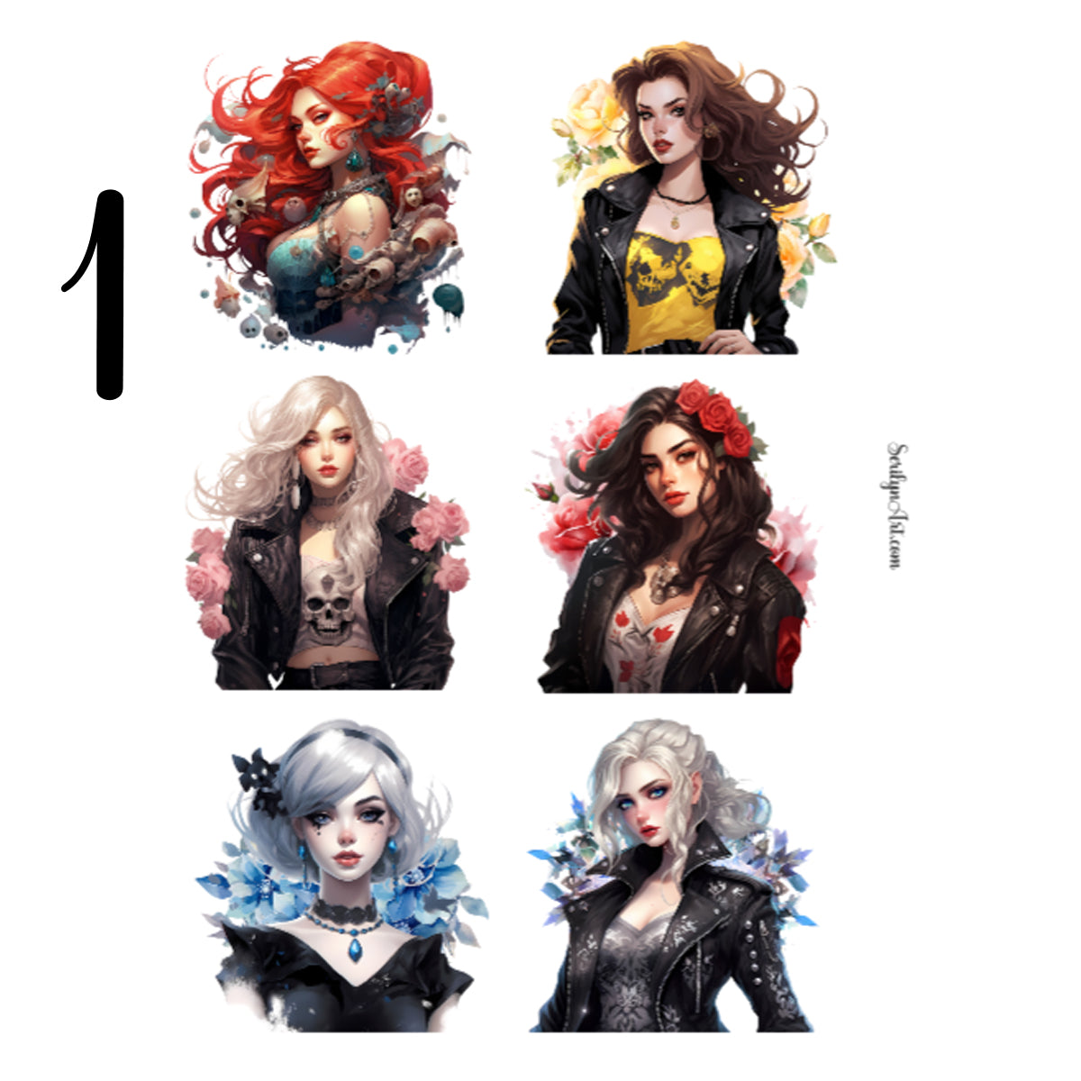 Rock Princesses Sticker Sheet