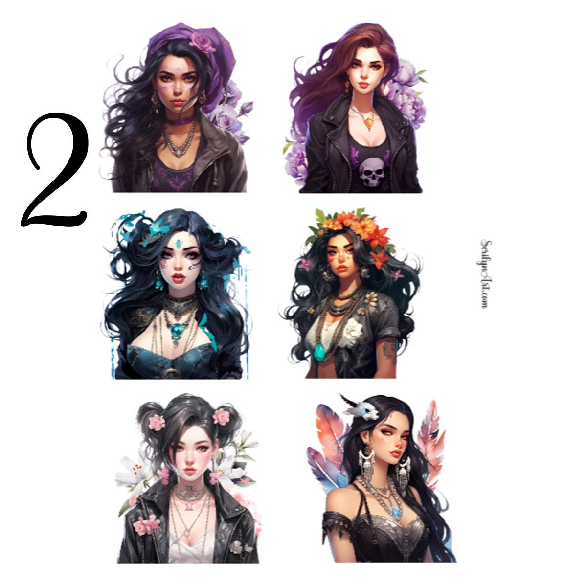 Rock Princesses Sticker Sheet