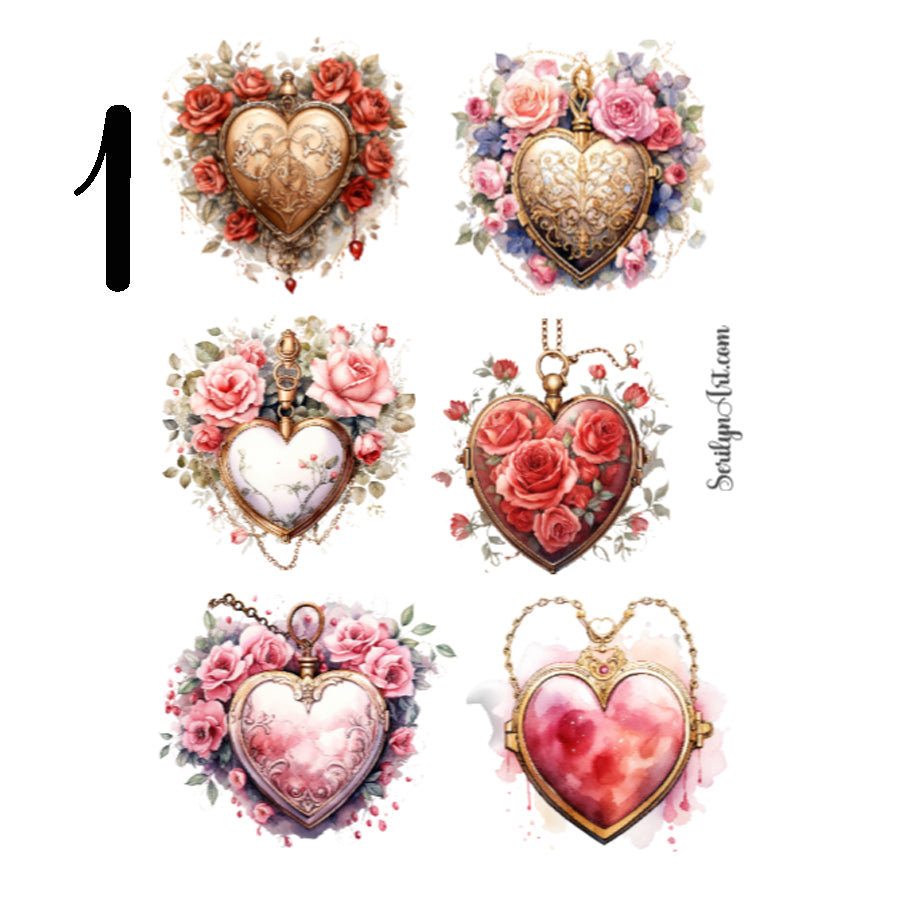 Romantic Lockets Sticker Sheet