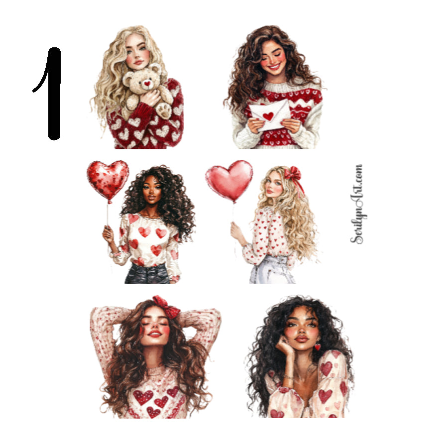 Romantic Love Sticker Sheet