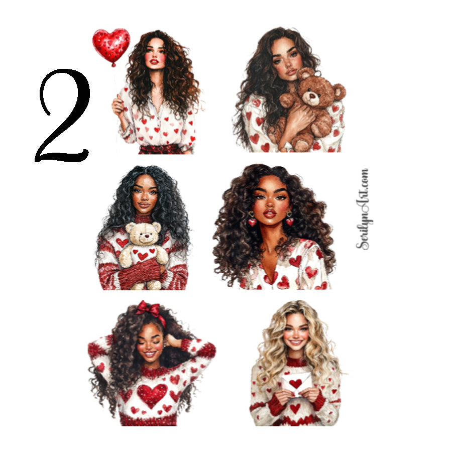 Romantic Love Sticker Sheet