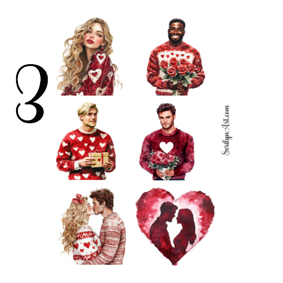 Romantic Love Sticker Sheet