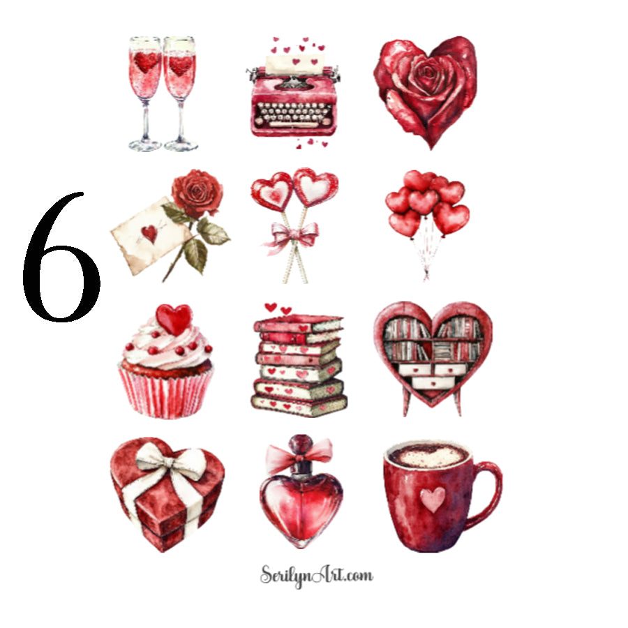 Romantic Love Sticker Sheet