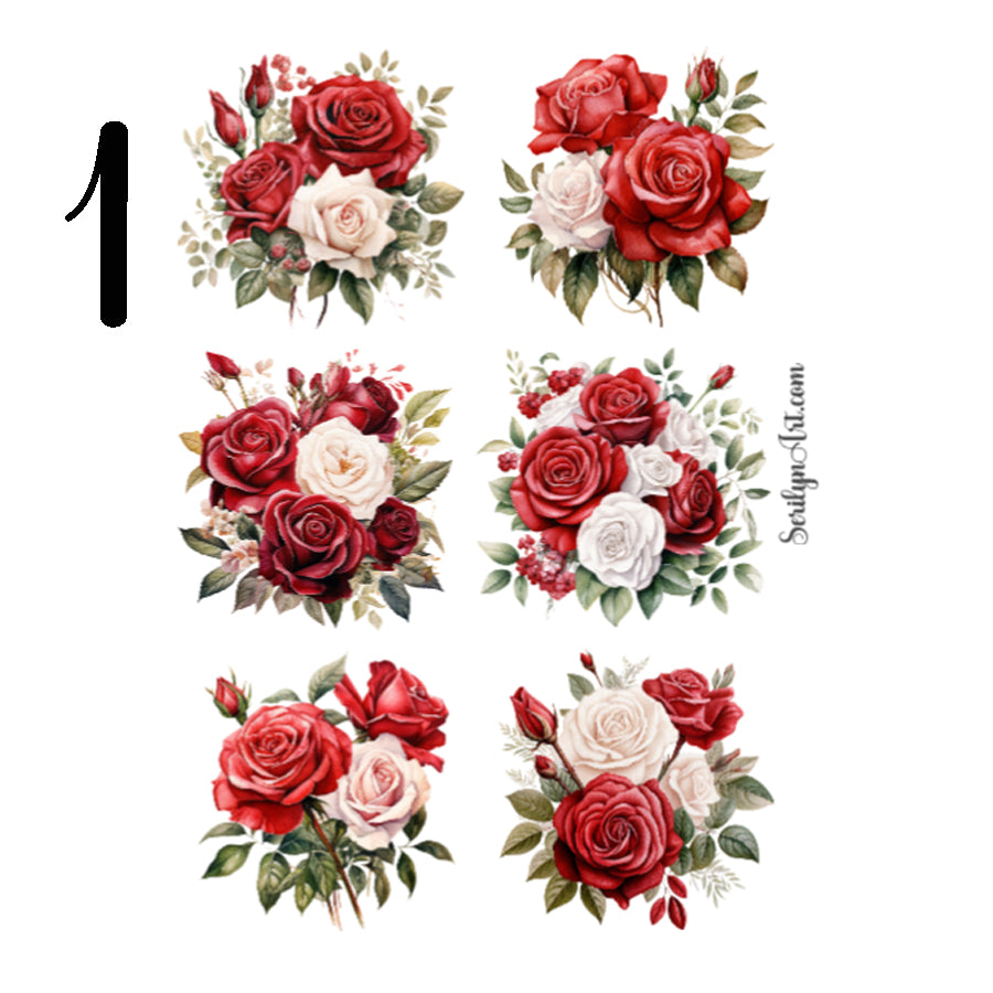 Romantic Roses Sticker Sheet