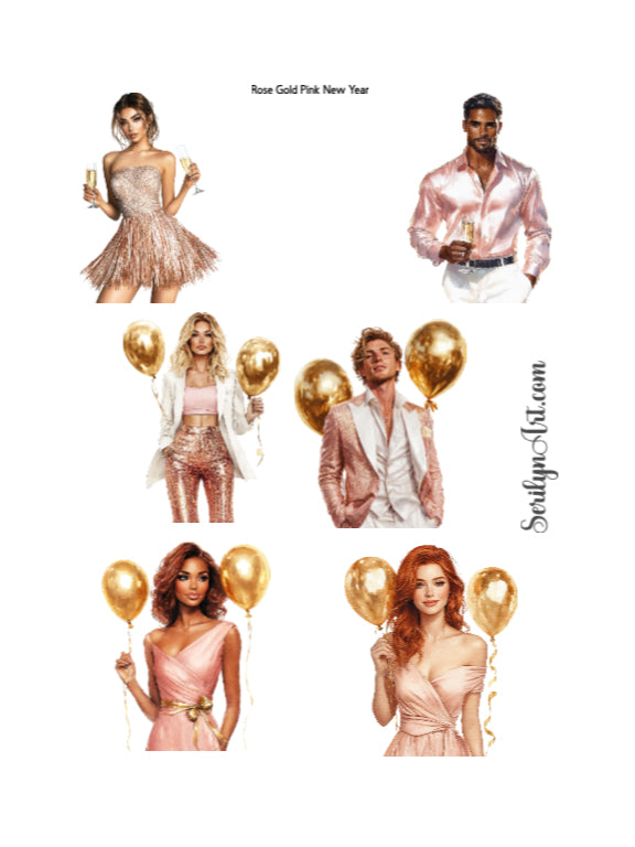 Rose Gold Pink New Year