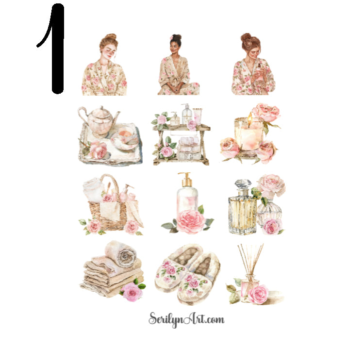 Rose Relaxation Sticker Sheet