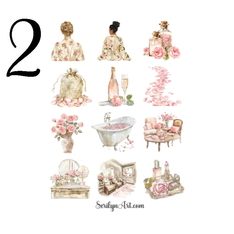 Rose Relaxation Sticker Sheet