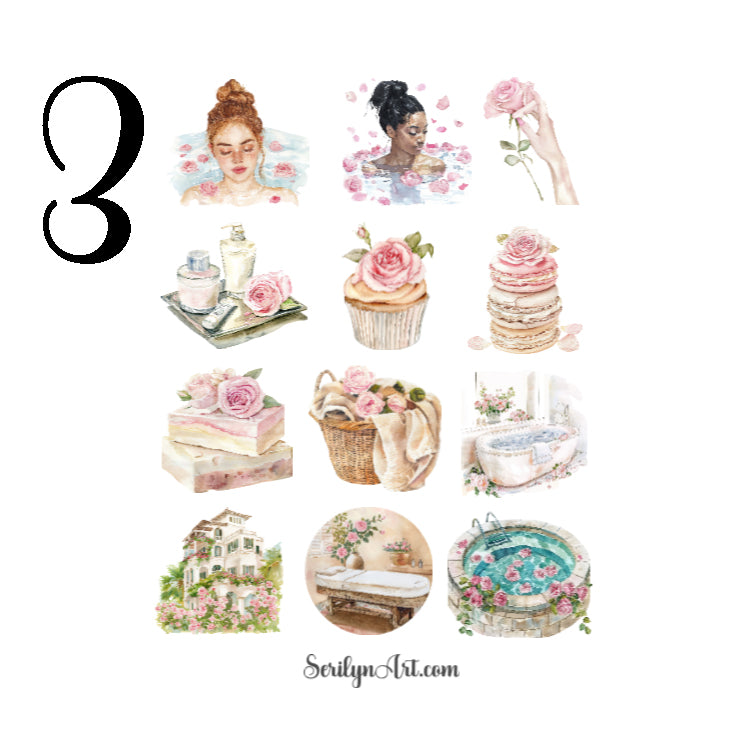 Rose Relaxation Sticker Sheet