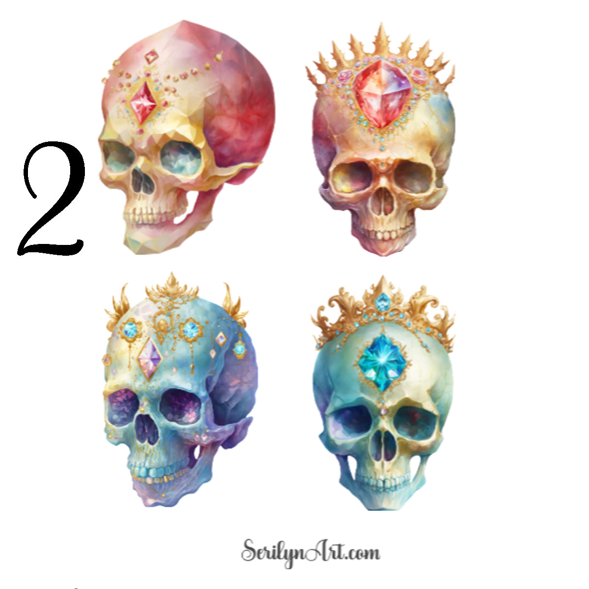 Royal Skulls Sticker Sheet