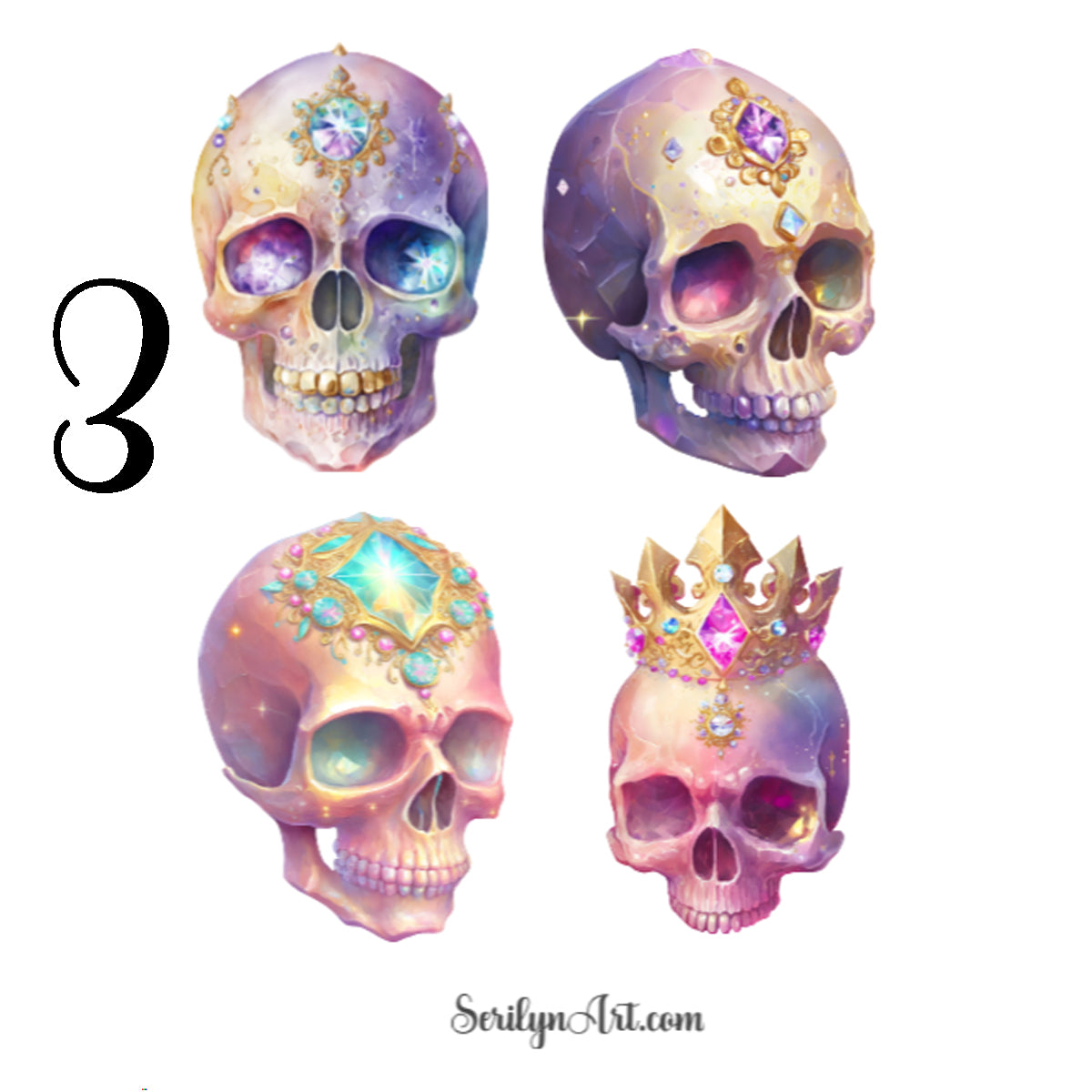 Royal Skulls Sticker Sheet