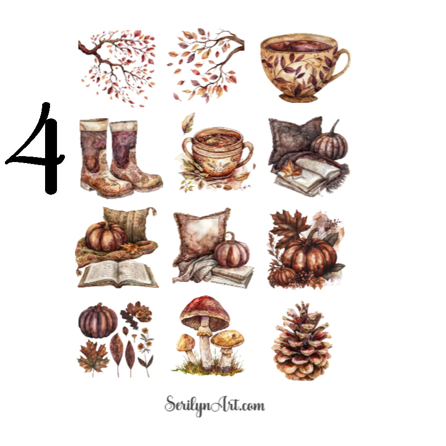 Rustic Autumn Sticker Sheet