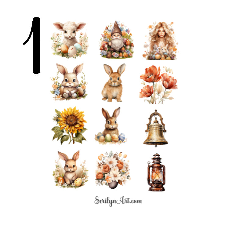 Rustic Easter Sticker Sheet