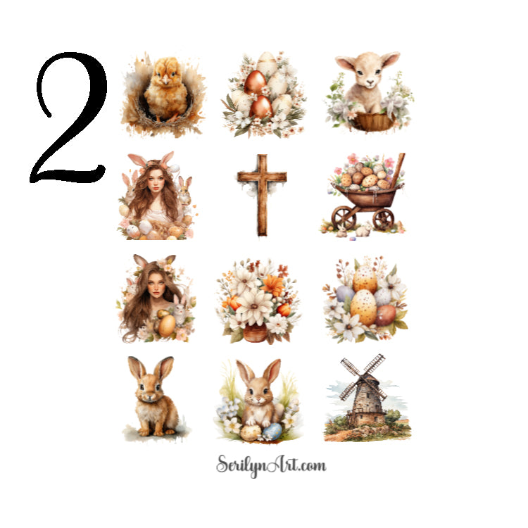 Rustic Easter Sticker Sheet