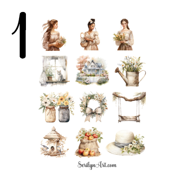 Rustic Spring Sticker Sheet