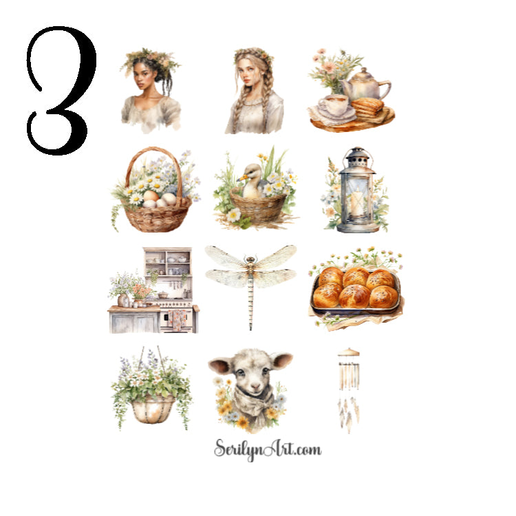 Rustic Spring Sticker Sheet