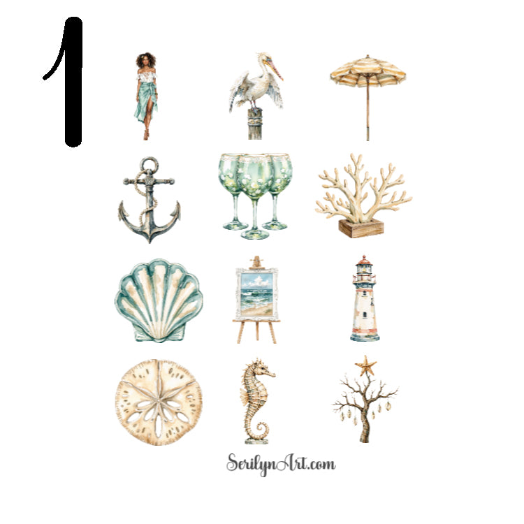 Salty Beach Air Sticker Sheet