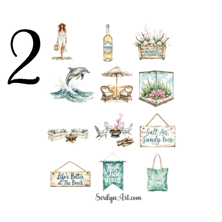 Salty Beach Air Sticker Sheet