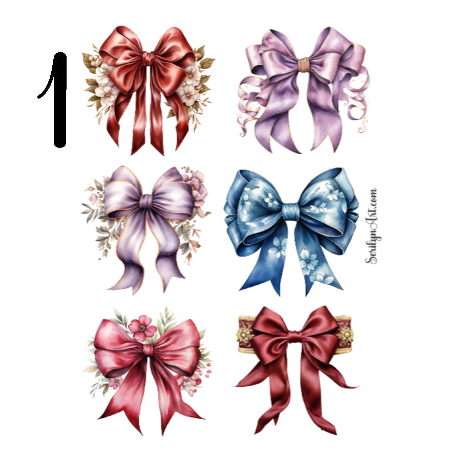 Satin Bows Sticker Sheet