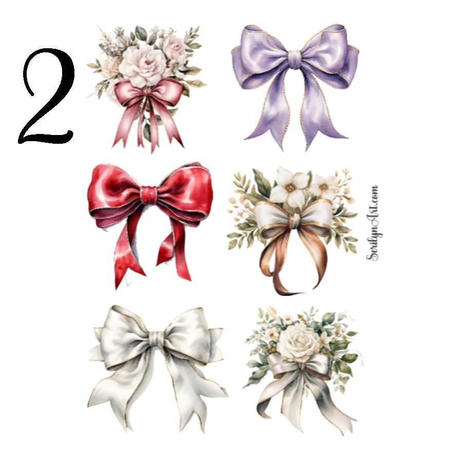 Satin Bows Sticker Sheet