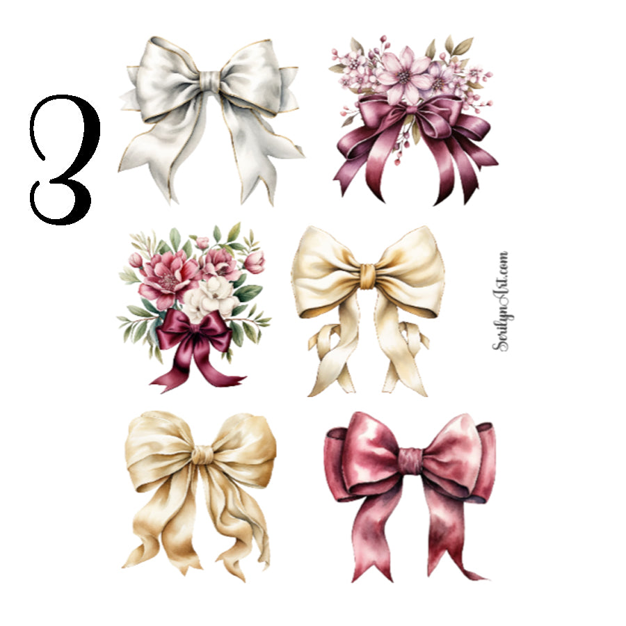 Satin Bows Sticker Sheet