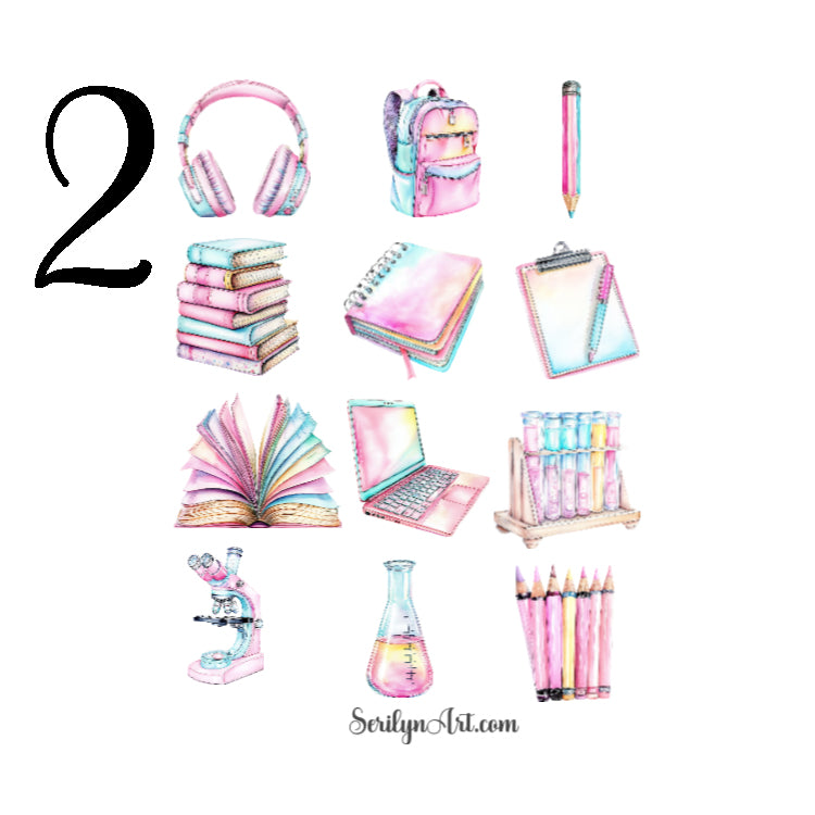 School Life Sticker Sheet