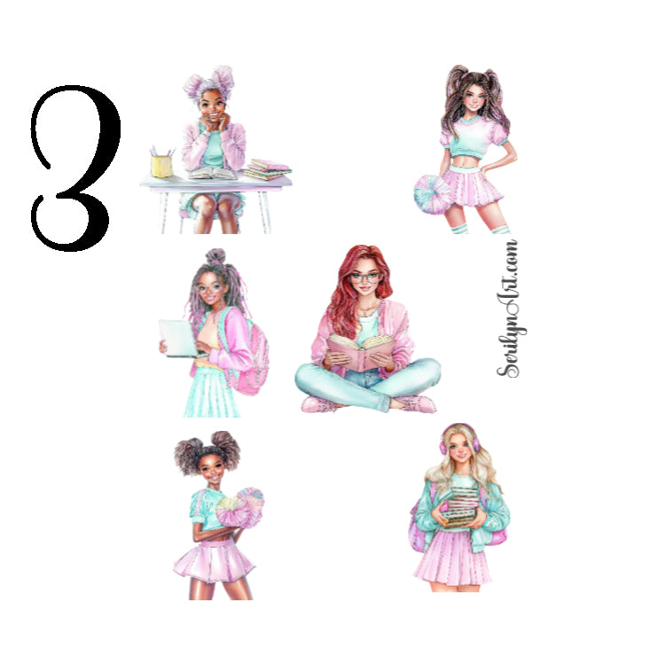 School Life Sticker Sheet