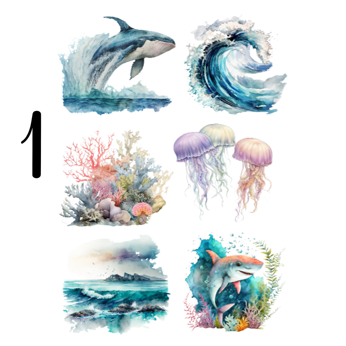 Sea Life Sticker Sheet