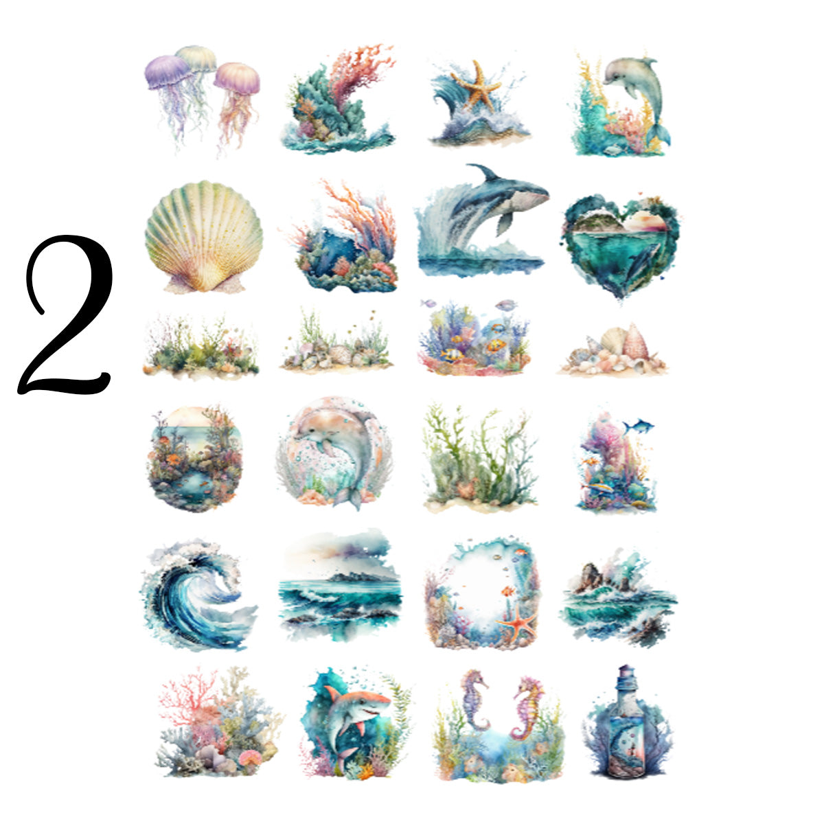 Sea Life Sticker Sheet