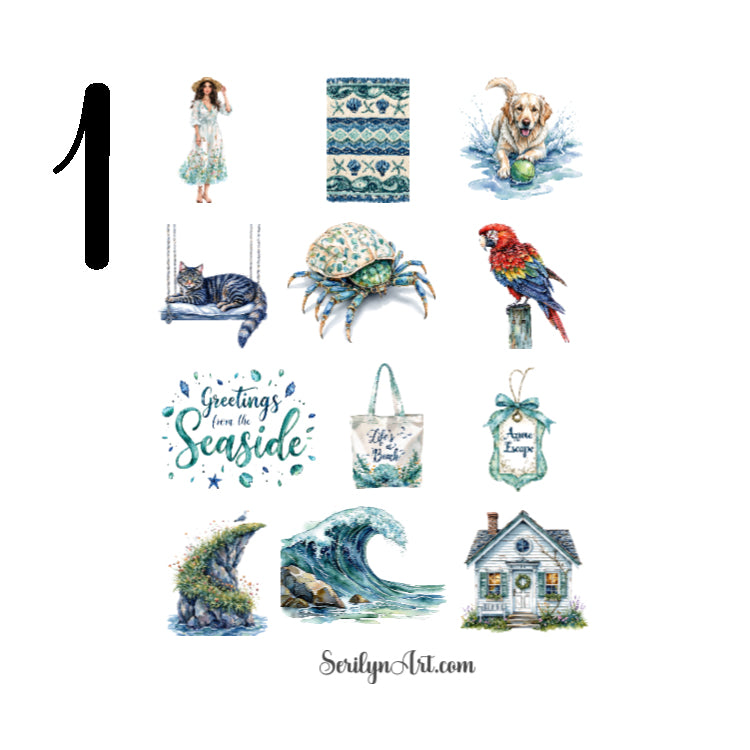 Seaside Breeze Sticker Sheet