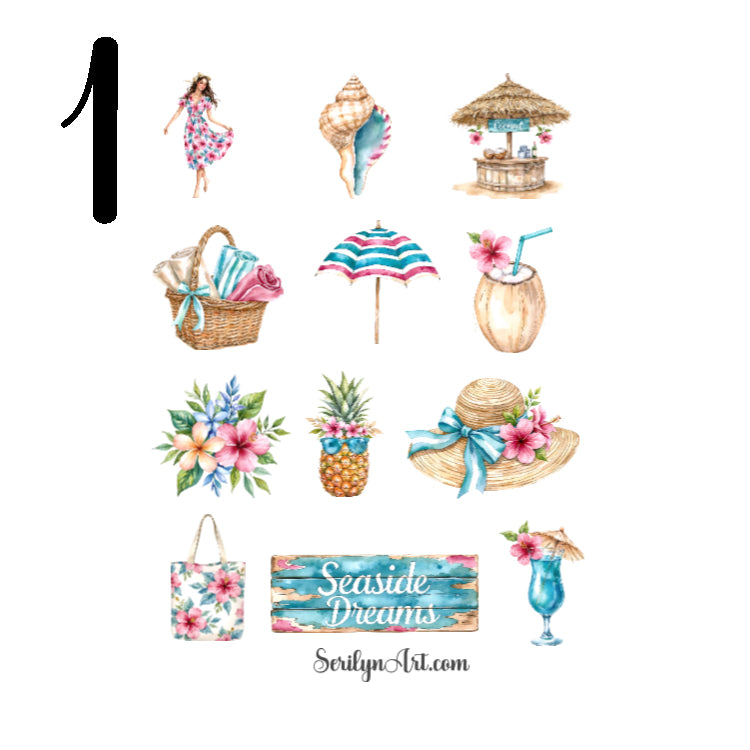 Seaside Siesta Sticker Sheet
