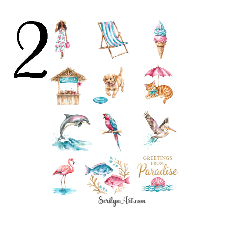 Seaside Siesta Sticker Sheet