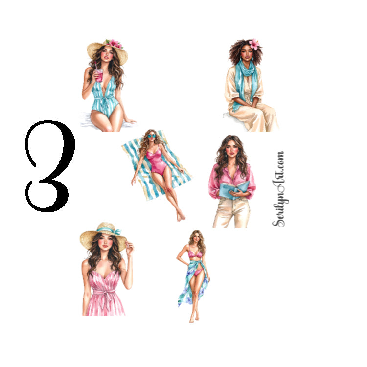 Seaside Siesta Sticker Sheet